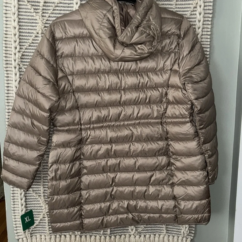 Kenneth Cole Tan Puffer Jacket XL - Picture 7 of 7